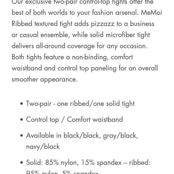 2pk MeMoi control top opaque tights - Picture 8 of 8